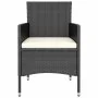 Juego de comedor para jardín 3 piezas ratán sintético negro de vidaXL, Conjuntos de jardín - Ref: Foro24-3098022, Precio: 153...