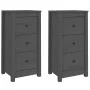 Sideboards 2 Stück Massivholz Kiefer grau 40x35x80 cm von vidaXL, Sideboards - Ref: Foro24-813744, Preis: 97,07 €, Rabatt: %