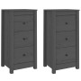 Sideboards 2 units solid pine wood gray 40x35x80 cm by vidaXL, Sideboards - Ref: Foro24-813744, Price: 97,07 €, Discount: %