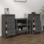 Sideboards 2 units solid pine wood gray 40x35x80 cm by vidaXL, Sideboards - Ref: Foro24-813744, Price: 97,07 €, Discount: %