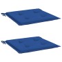 Cojines de silla de jardín 2 uds tela Oxford azul 50x50x4 cm