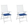 Cojines de silla de jardín 2 uds tela Oxford azul 50x50x4 cm