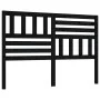 Solid black pine wood bed headboard 156x4x100 cm by vidaXL, Headboards and footboards - Ref: Foro24-814153, Price: 57,15 €, D...