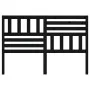 Solid black pine wood bed headboard 156x4x100 cm by vidaXL, Headboards and footboards - Ref: Foro24-814153, Price: 57,15 €, D...