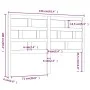 Solid black pine wood bed headboard 156x4x100 cm by vidaXL, Headboards and footboards - Ref: Foro24-814203, Price: 49,83 €, D...