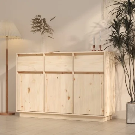 Solid pine wood sideboard 110x34x75 cm by vidaXL, Sideboards - Ref: Foro24-813814, Price: 160,31 €, Discount: %