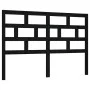 Solid black pine wood bed headboard 141x4x100 cm by vidaXL, Headboards and footboards - Ref: Foro24-814193, Price: 48,55 €, D...