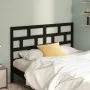 Solid black pine wood bed headboard 141x4x100 cm by vidaXL, Headboards and footboards - Ref: Foro24-814193, Price: 48,55 €, D...
