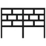 Solid black pine wood bed headboard 141x4x100 cm by vidaXL, Headboards and footboards - Ref: Foro24-814193, Price: 48,55 €, D...