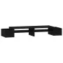 Solid black pine wood monitor stand 100x27.5x15 cm by vidaXL, Computer bases and risers - Ref: Foro24-813973, Price: 41,43 €,...