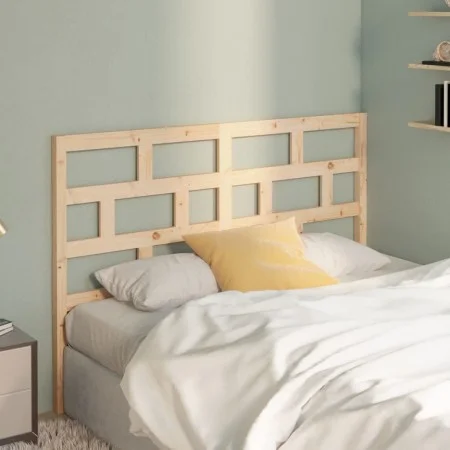 Solid pine wood bed headboard 146x4x100 cm by vidaXL, Headboards and footboards - Ref: Foro24-814194, Price: 47,52 €, Discoun...
