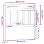 Bettkopfteil aus massivem weißem Kiefernholz, 96 x 4 x 100 cm von vidaXL, Kopf- und Fußteile - Ref: Foro24-814075, Preis: 40,...