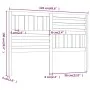Bettkopfteil aus massivem Kiefernholz, 126 x 4 x 100 cm von vidaXL, Kopf- und Fußteile - Ref: Foro24-814134, Preis: 51,43 €, ...