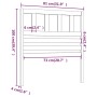 Bettkopfteil aus massivem weißem Kiefernholz, 81 x 4 x 100 cm von vidaXL, Kopf- und Fußteile - Ref: Foro24-814120, Preis: 44,...
