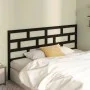 Solid black pine wood bed headboard 206x4x100 cm by vidaXL, Headboards and footboards - Ref: Foro24-814218, Price: 46,48 €, D...