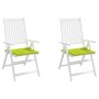 Cojines de silla de jardín 2 uds tela Oxford verde 50x50x4 cm