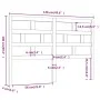 Bettkopfteil aus massivem Kiefernholz, 126 x 4 x 100 cm von vidaXL, Kopf- und Fußteile - Ref: Foro24-814184, Preis: 39,51 €, ...