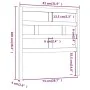 Bettkopfteil aus massivem Kiefernholz, 81 x 4 x 100 cm von vidaXL, Kopf- und Fußteile - Ref: Foro24-814169, Preis: 27,79 €, R...