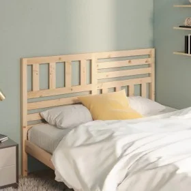 Solid pine wood bed headboard 146x4x100 cm by vidaXL, Headboards and footboards - Ref: Foro24-814144, Price: 40,11 €, Discoun...