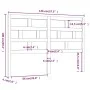 Bettkopfteil aus massivem schwarzem Kiefernholz, 146 x 4 x 100 cm von vidaXL, Kopf- und Fußteile - Ref: Foro24-814198, Preis:...