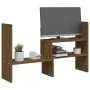Solid pine wood monitor stand in honey brown color (39-72)x17x43 cm by vidaXL, Computer bases and risers - Ref: Foro24-814012...
