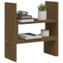 Solid pine wood monitor stand in honey brown color (39-72)x17x43 cm by vidaXL, Computer bases and risers - Ref: Foro24-814012...