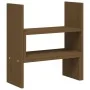 Solid pine wood monitor stand in honey brown color (39-72)x17x43 cm by vidaXL, Computer bases and risers - Ref: Foro24-814012...