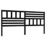 Cabecero de cama madera maciza de pino negro 206x4x100 cm de vidaXL, Cabeceros y pies de cama - Ref: Foro24-814168, Precio: 6...