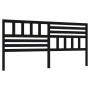 Solid black pine wood bed headboard 206x4x100 cm by vidaXL, Headboards and footboards - Ref: Foro24-814168, Price: 74,28 €, D...