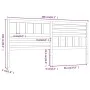 Cabecero de cama madera maciza de pino negro 206x4x100 cm de vidaXL, Cabeceros y pies de cama - Ref: Foro24-814168, Precio: 6...