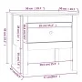 Solid gray pine wood side table 50x50x49 cm by vidaXL, Side tables - Ref: Foro24-813798, Price: 39,65 €, Discount: %
