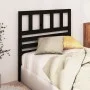 Solid black pine wood bed headboard 81x4x100 cm by vidaXL, Headboards and footboards - Ref: Foro24-814123, Price: 34,52 €, Di...