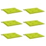 Cojines de silla de jardín 6 uds tela Oxford verde 50x50x3 cm