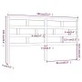 Bettkopfteil aus massivem Kiefernholz, 186 x 4 x 100 cm von vidaXL, Kopf- und Fußteile - Ref: Foro24-814209, Preis: 46,38 €, ...