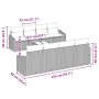 Conjunto de sofá de jardín 9 pcs Gris Claro 55 x 55 x 37 cm
