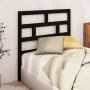 Cabecero de cama madera maciza de pino negro 81x4x100 cm de vidaXL, Cabeceros y pies de cama - Ref: Foro24-814173, Precio: 27...