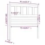 Bettkopfteil aus massivem Kiefernholz in Honigbraun, 81 x 4 x 100 cm von vidaXL, Kopf- und Fußteile - Ref: Foro24-814122, Pre...