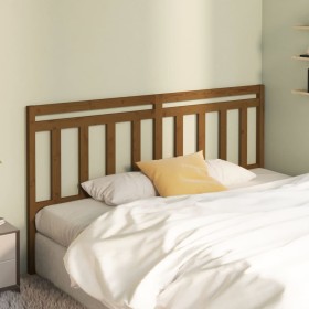 Honey brown solid pine wood bed headboard 186x4x100 cm by vidaXL, Headboards and footboards - Ref: Foro24-814112, Price: 48,5...