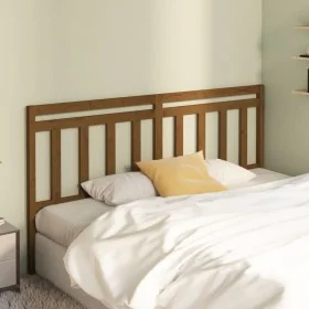 Honey brown solid pine wood bed headboard 186x4x100 cm by vidaXL, Headboards and footboards - Ref: Foro24-814112, Price: 47,8...