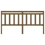 Cabecero de cama madera maciza de pino marrón miel 186x4x100 cm de vidaXL, Cabeceros y pies de cama - Ref: Foro24-814112, Pre...