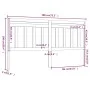 Cabecero de cama madera maciza de pino marrón miel 186x4x100 cm de vidaXL, Cabeceros y pies de cama - Ref: Foro24-814112, Pre...