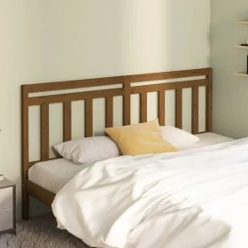 Honey brown solid pine wood bed headboard 206x4x100 cm by vidaXL, Headboards and footboards - Ref: Foro24-814117, Price: 47,0...