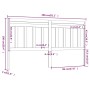 Honey brown solid pine wood bed headboard 206x4x100 cm by vidaXL, Headboards and footboards - Ref: Foro24-814117, Price: 47,6...