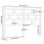 Bettkopfteil aus massivem Kiefernholz, 141 x 4 x 100 cm von vidaXL, Kopf- und Fußteile - Ref: Foro24-814189, Preis: 41,22 €, ...
