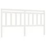 Cabecero de cama madera maciza de pino blanco 206x4x100 cm de vidaXL, Cabeceros y pies de cama - Ref: Foro24-814115, Precio: ...