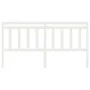 Solid white pine wood bed headboard 206x4x100 cm by vidaXL, Headboards and footboards - Ref: Foro24-814115, Price: 35,05 €, D...