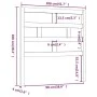 Bettkopfteil aus massivem grauem Kiefernholz, 106 x 4 x 100 cm von vidaXL, Kopf- und Fußteile - Ref: Foro24-814181, Preis: 36...