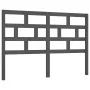Bettkopfteil aus massivem grauem Kiefernholz, 146 x 4 x 100 cm von vidaXL, Kopf- und Fußteile - Ref: Foro24-814196, Preis: 48...