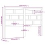 Bettkopfteil aus massivem grauem Kiefernholz, 146 x 4 x 100 cm von vidaXL, Kopf- und Fußteile - Ref: Foro24-814196, Preis: 56...