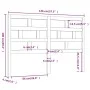 Bettkopfteil aus massivem grauem Kiefernholz, 146 x 4 x 100 cm von vidaXL, Kopf- und Fußteile - Ref: Foro24-814196, Preis: 48...